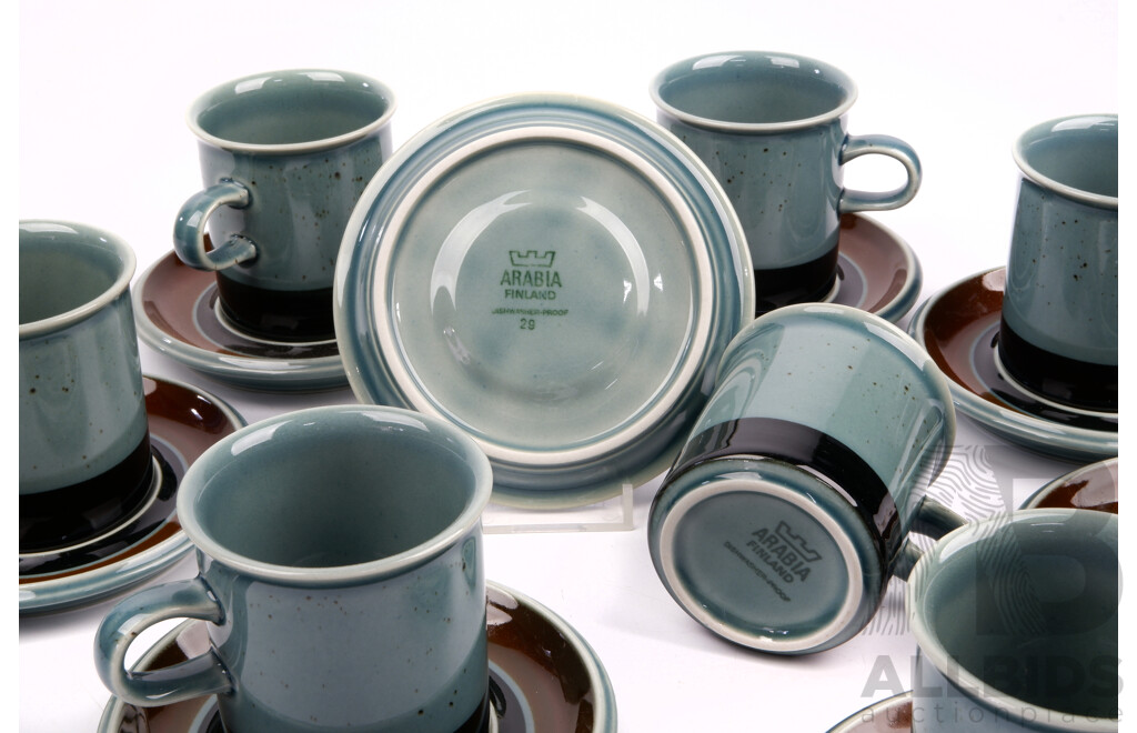 Mid Century Arabia Ceramic 16 Piece Coffee Set