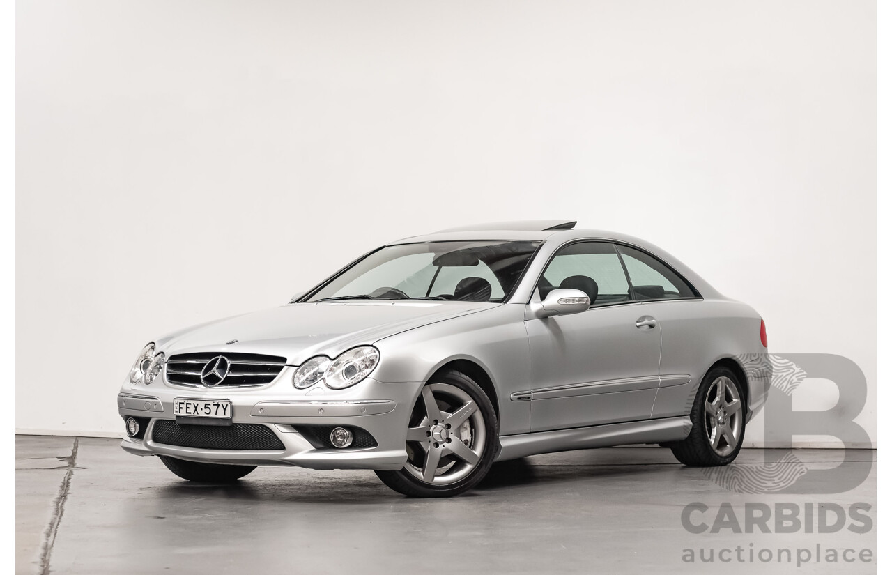 5/2008 Mercedes Benz CLK 280 Avantgarde AMG Pack C209 MY08 2d Coupe Iridium Silver Metallic V6 3.0L