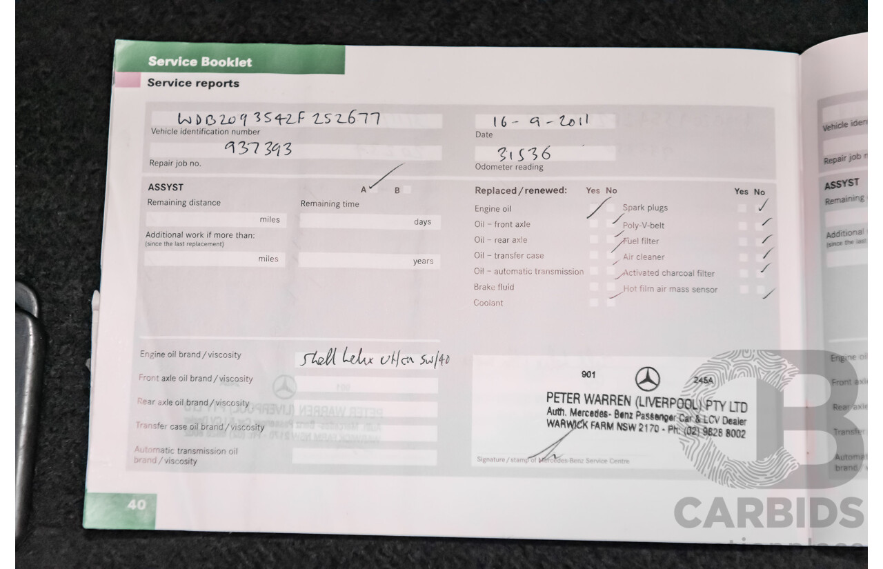 5/2008 Mercedes Benz CLK 280 Avantgarde AMG Pack C209 MY08 2d Coupe Iridium Silver Metallic V6 3.0L