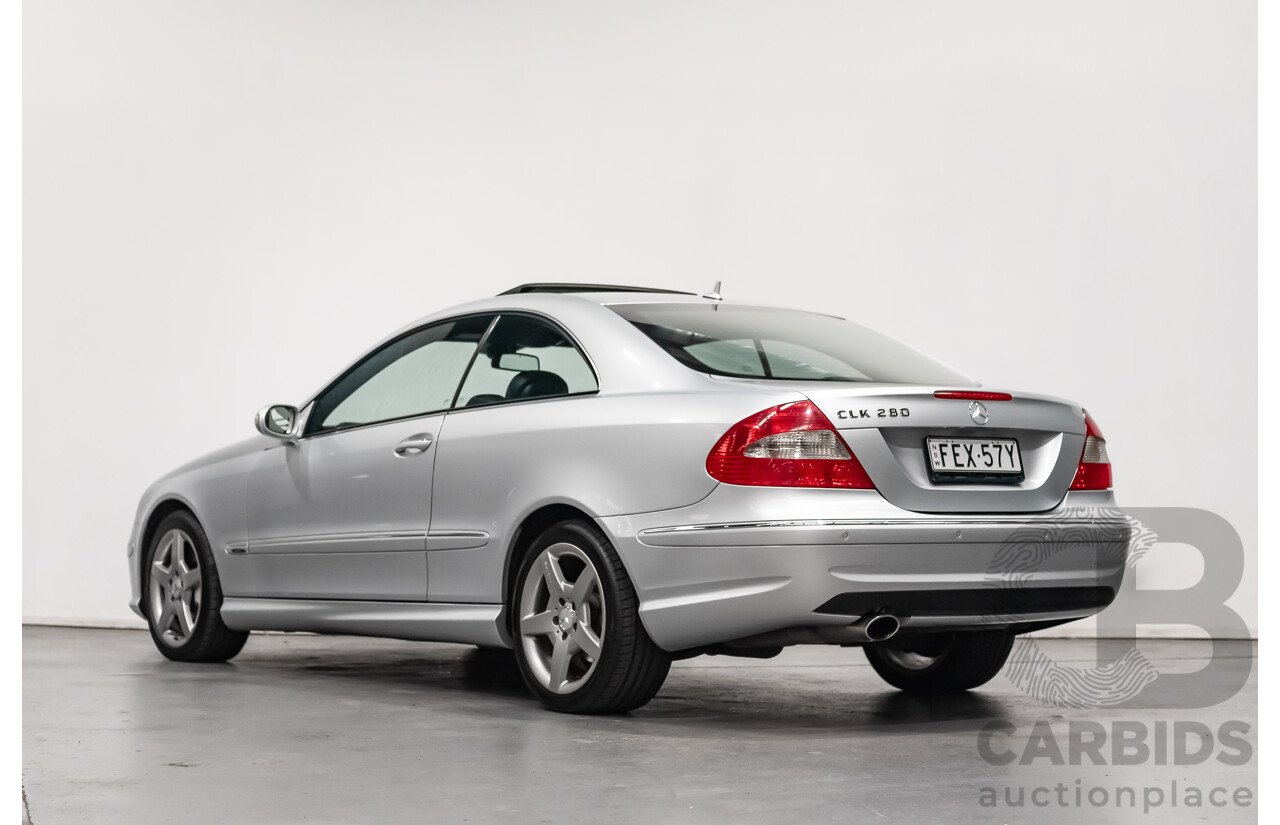 5/2008 Mercedes Benz CLK 280 Avantgarde AMG Pack C209 MY08 2d Coupe Iridium Silver Metallic V6 3.0L