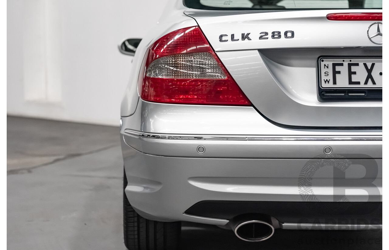 5/2008 Mercedes Benz CLK 280 Avantgarde AMG Pack C209 MY08 2d Coupe Iridium Silver Metallic V6 3.0L