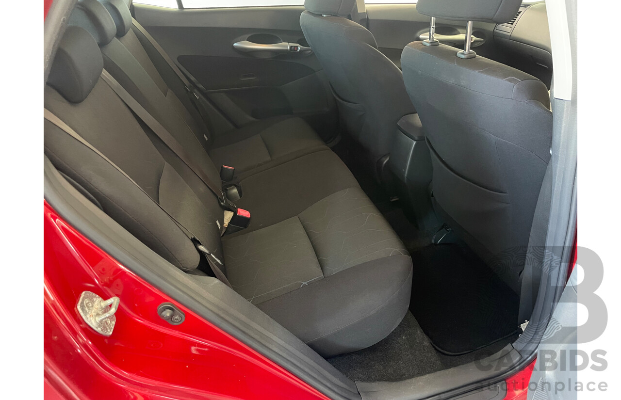 02/11 Toyota Corolla ASCENT FWD ZRE152R MY11 5D Hatchback Red 1.8L