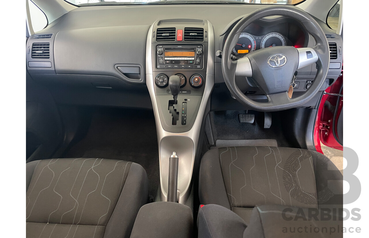 02/11 Toyota Corolla ASCENT FWD ZRE152R MY11 5D Hatchback Red 1.8L