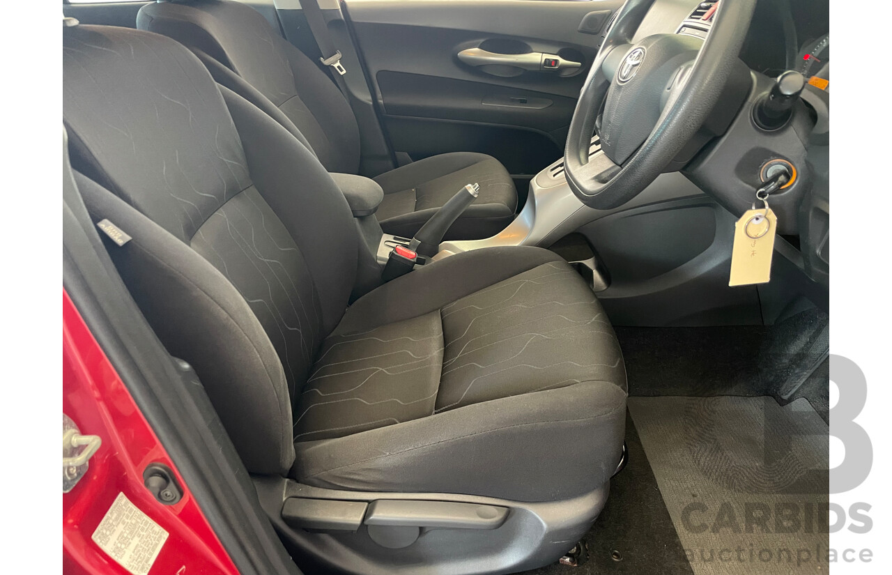 02/11 Toyota Corolla ASCENT FWD ZRE152R MY11 5D Hatchback Red 1.8L