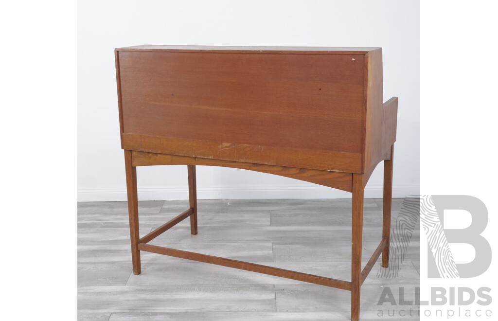 Mid Century Silky Oak Bureau