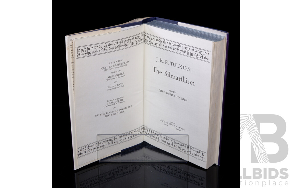 The Silmarillion, J R R Tolkien, First Edition Second Impression, 1977, Hardcover with Dust Jacket