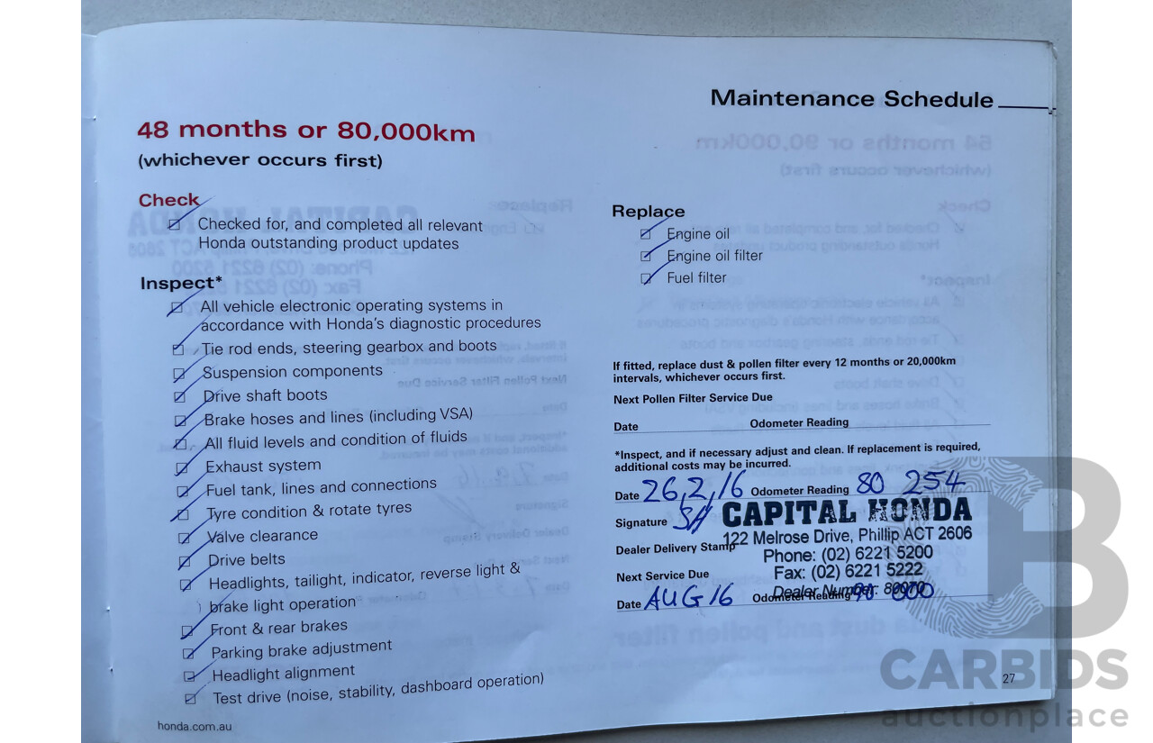 03/11 Honda Accord V6 FWD 50 4D Sedan Beige 3.5L