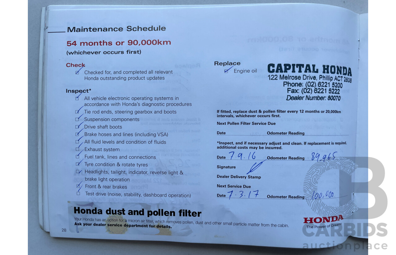 03/11 Honda Accord V6 FWD 50 4D Sedan Beige 3.5L