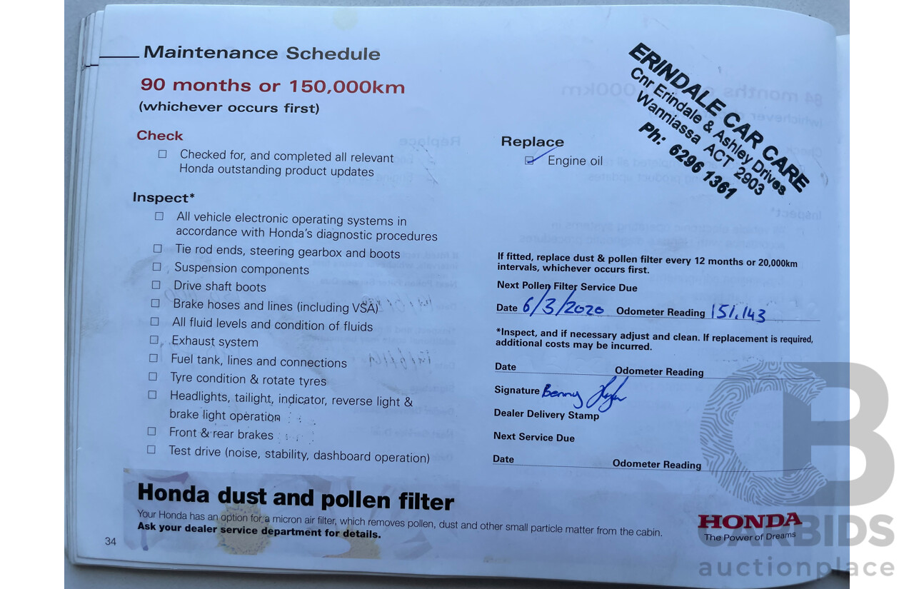 03/11 Honda Accord V6 FWD 50 4D Sedan Beige 3.5L