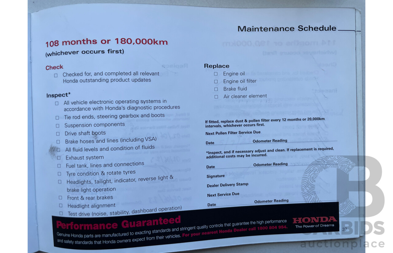 03/11 Honda Accord V6 FWD 50 4D Sedan Beige 3.5L