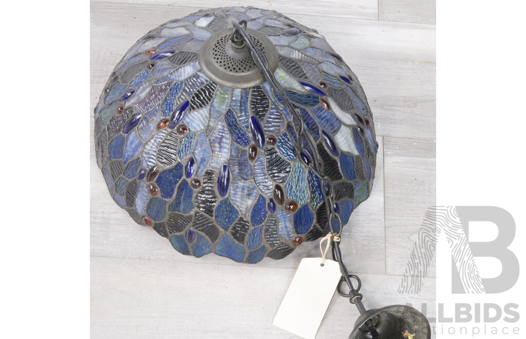 Antique Style Leadlight Pendant Light Fitting