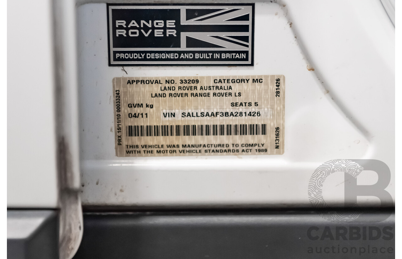 04/2011 Land Rover Range Rover Sport 3.0 TDV6 (4x4) MY10 White 4d Wagon Turbo Diesel 3.0L