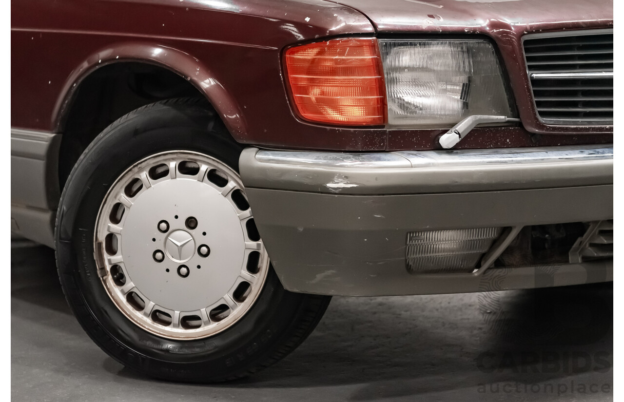 5/1988 Mercedes Benz 560 SEC W126 2d Coupe Pajettrot Maroon Metallic V8 5.5L