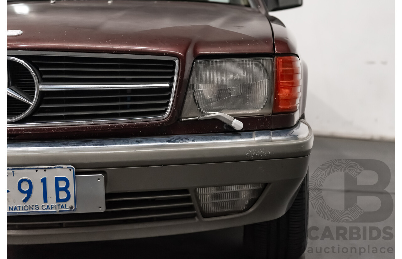 5/1988 Mercedes Benz 560 SEC W126 2d Coupe Pajettrot Maroon Metallic V8 5.5L