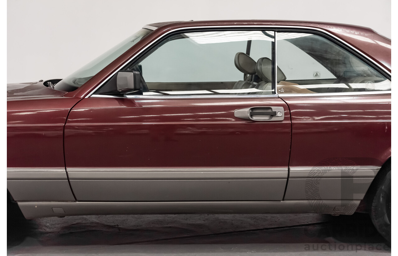 5/1988 Mercedes Benz 560 SEC W126 2d Coupe Pajettrot Maroon Metallic V8 5.5L