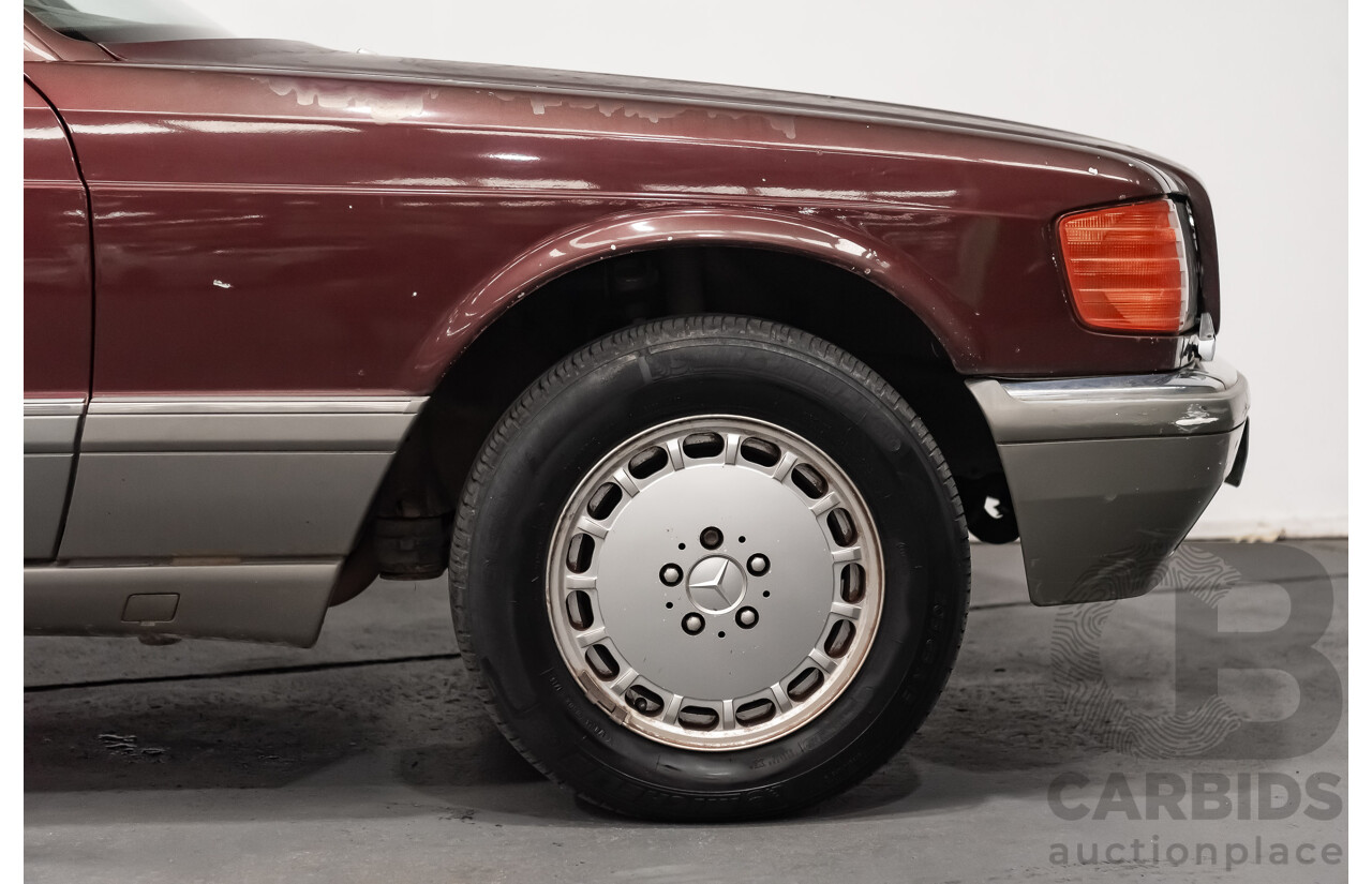 5/1988 Mercedes Benz 560 SEC W126 2d Coupe Pajettrot Maroon Metallic V8 5.5L