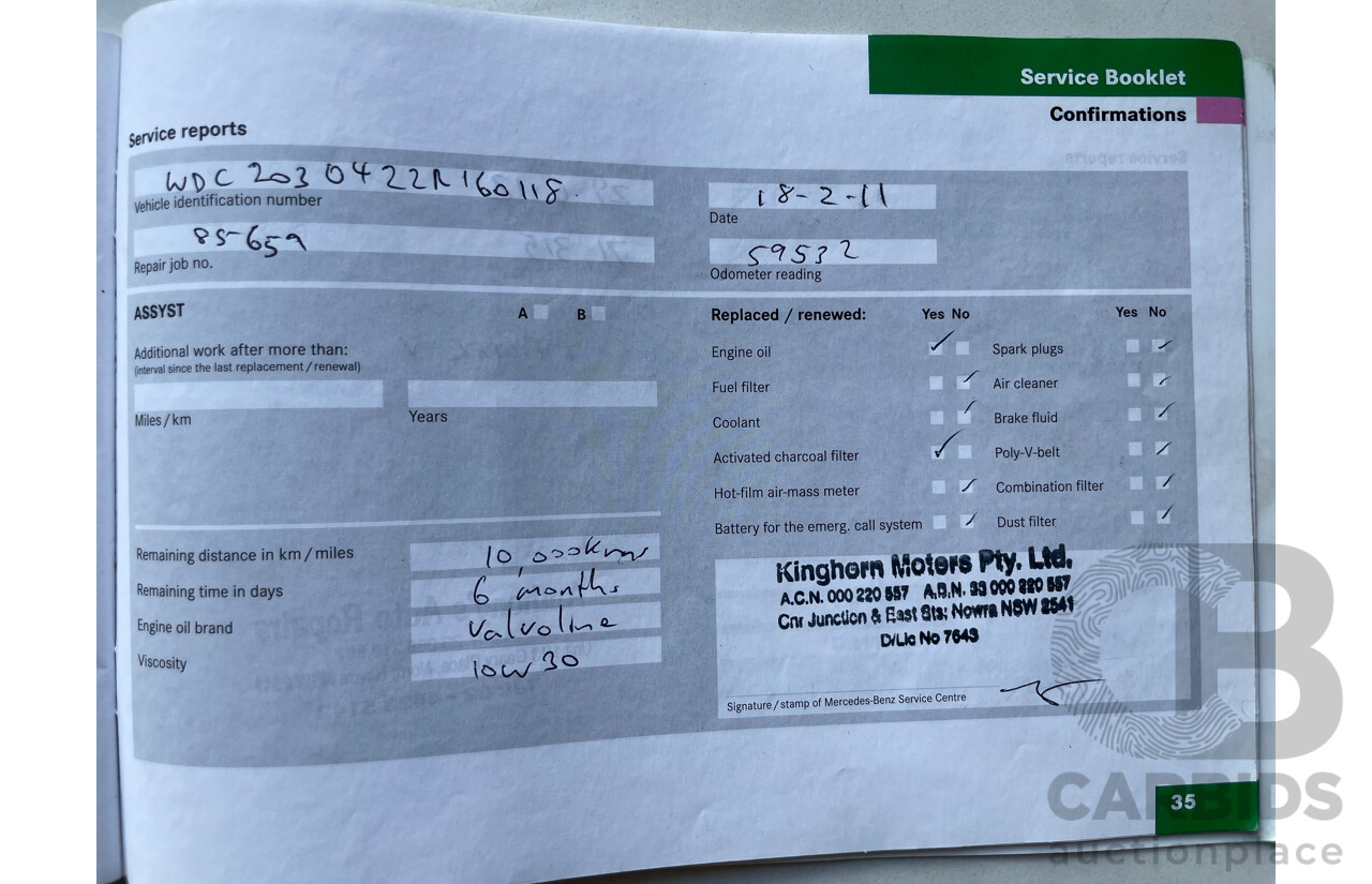 12/04 Mercedes-Benz C200 KOMPRESSOR CLASSIC RWD W203 4D Sedan Silver 1.8L