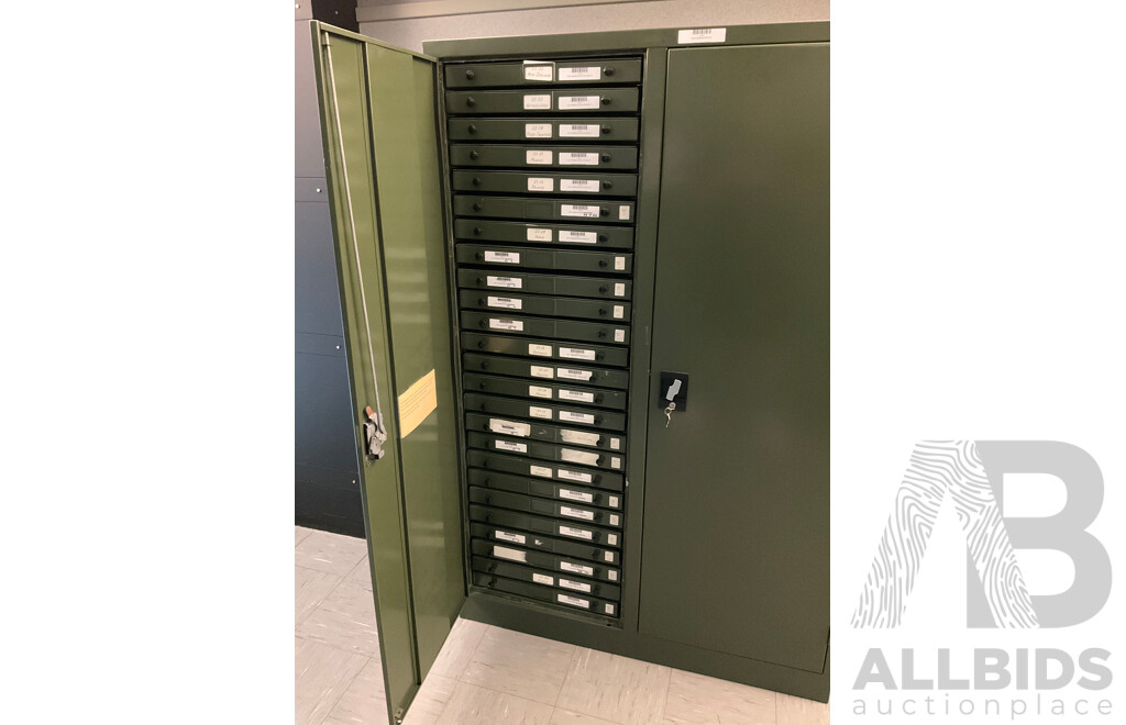 Large Metal Multi Drawer Collectors Cabinets