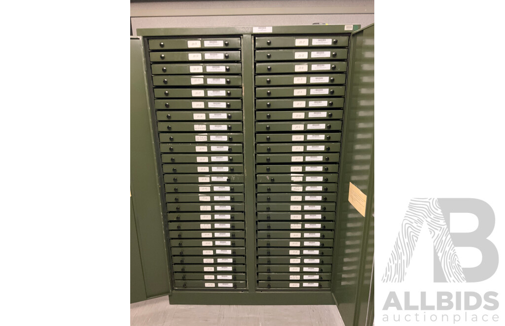 Large Metal Multi Drawer Storage Collectors Cabinets