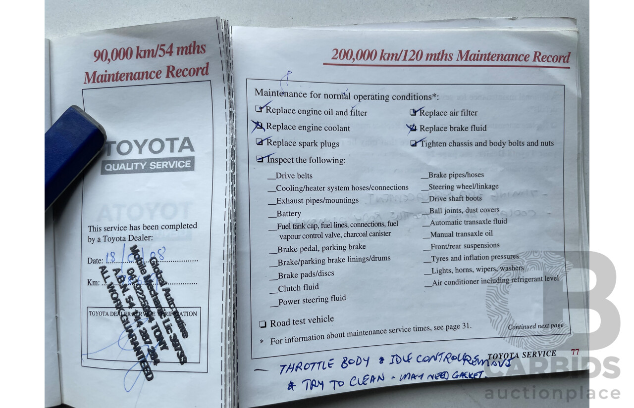 06/01 Toyota Corolla LEVIN SECA FWD AE112R 5D Liftback White 1.8L