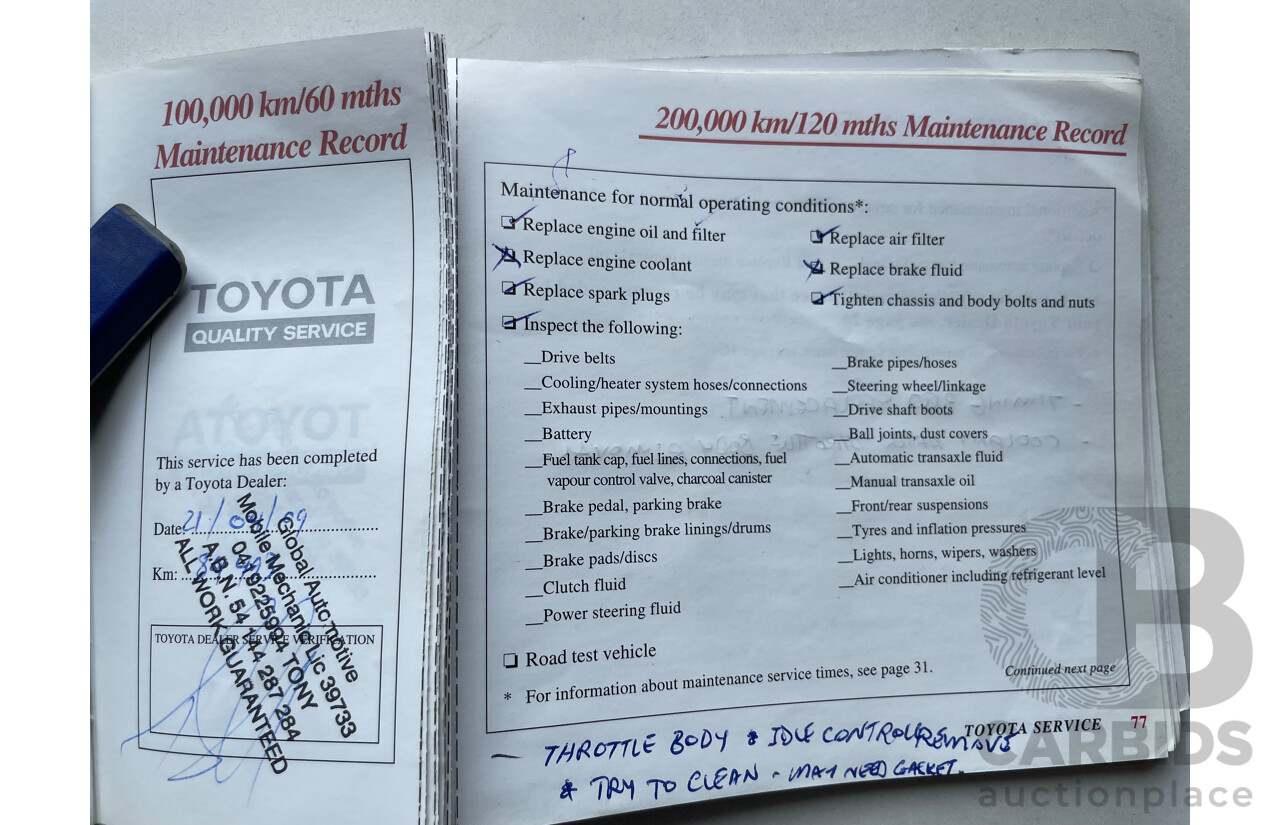 06/01 Toyota Corolla LEVIN SECA FWD AE112R 5D Liftback White 1.8L