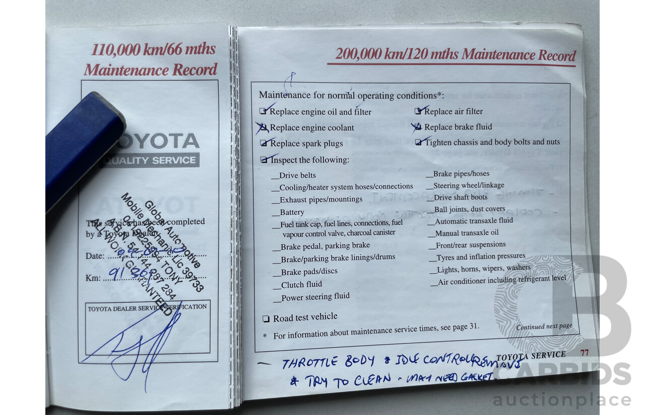 06/01 Toyota Corolla LEVIN SECA FWD AE112R 5D Liftback White 1.8L