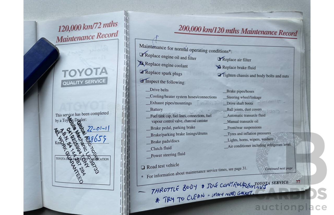 06/01 Toyota Corolla LEVIN SECA FWD AE112R 5D Liftback White 1.8L