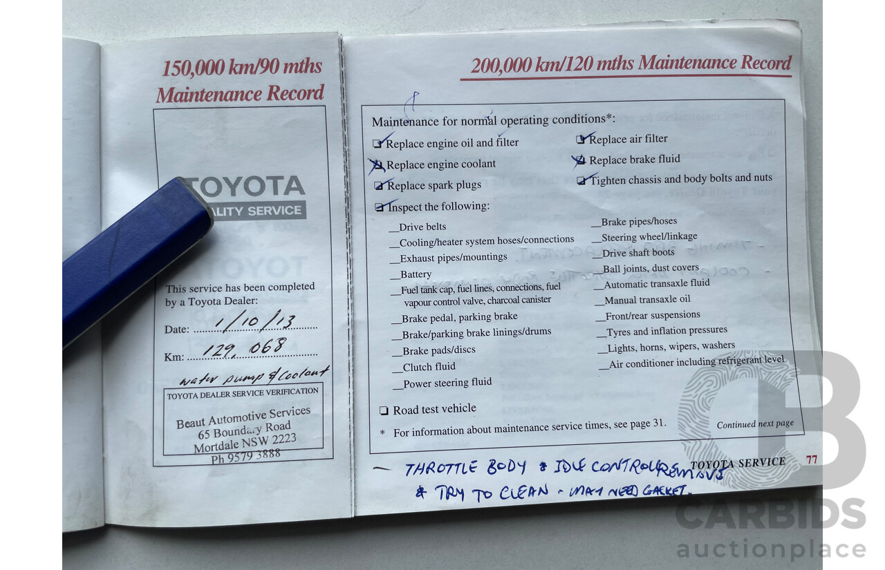 06/01 Toyota Corolla LEVIN SECA FWD AE112R 5D Liftback White 1.8L