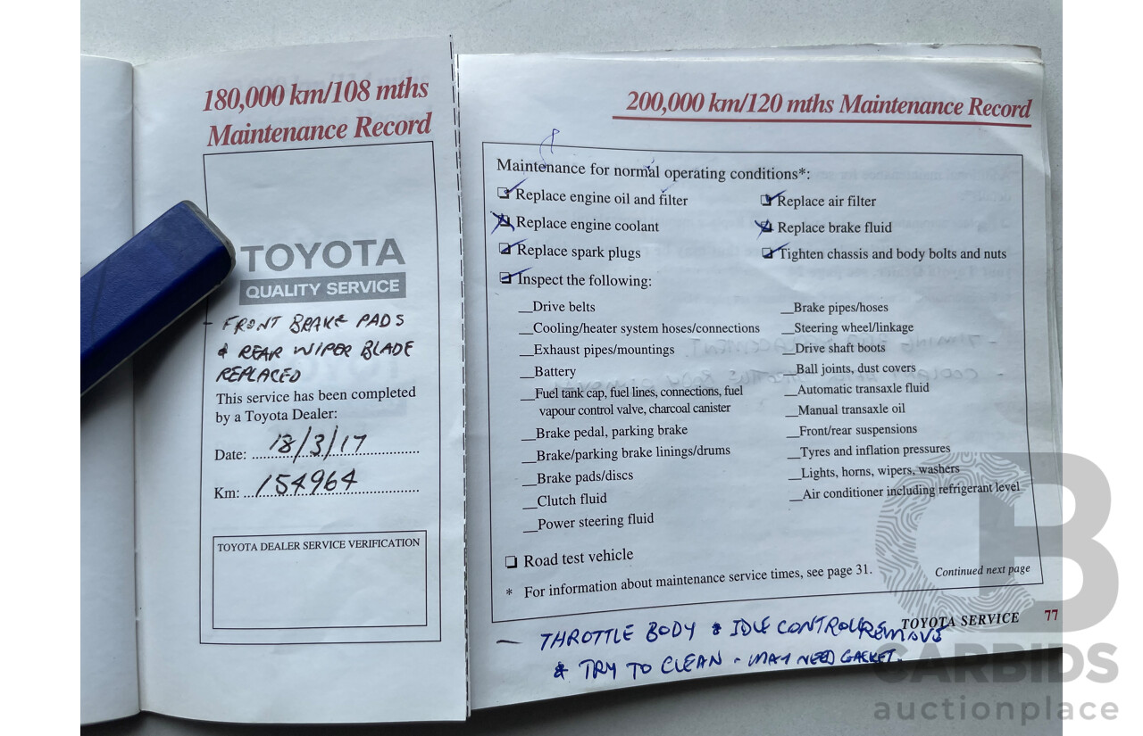 06/01 Toyota Corolla LEVIN SECA FWD AE112R 5D Liftback White 1.8L