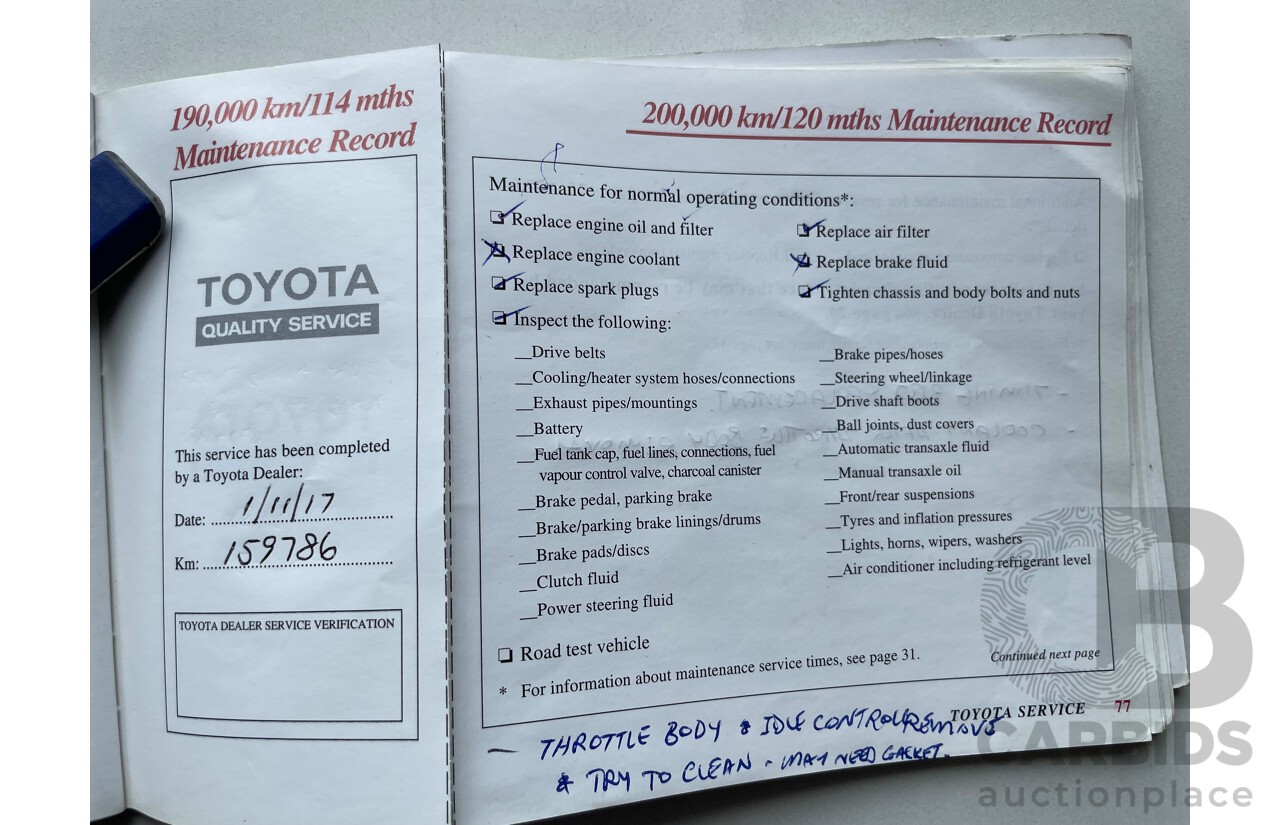 06/01 Toyota Corolla LEVIN SECA FWD AE112R 5D Liftback White 1.8L