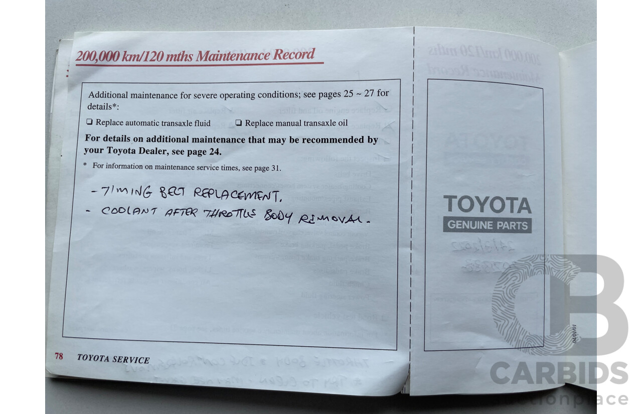 06/01 Toyota Corolla LEVIN SECA FWD AE112R 5D Liftback White 1.8L