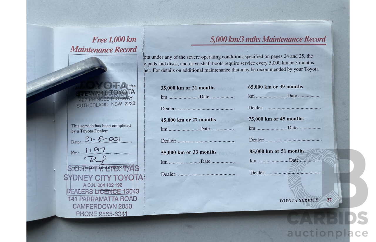 06/01 Toyota Corolla LEVIN SECA FWD AE112R 5D Liftback White 1.8L