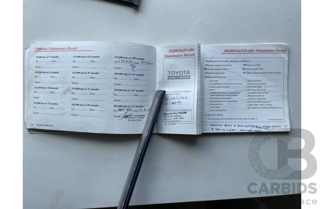 06/01 Toyota Corolla LEVIN SECA FWD AE112R 5D Liftback White 1.8L