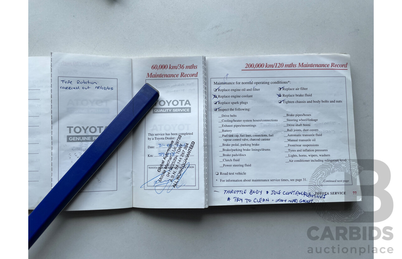 06/01 Toyota Corolla LEVIN SECA FWD AE112R 5D Liftback White 1.8L