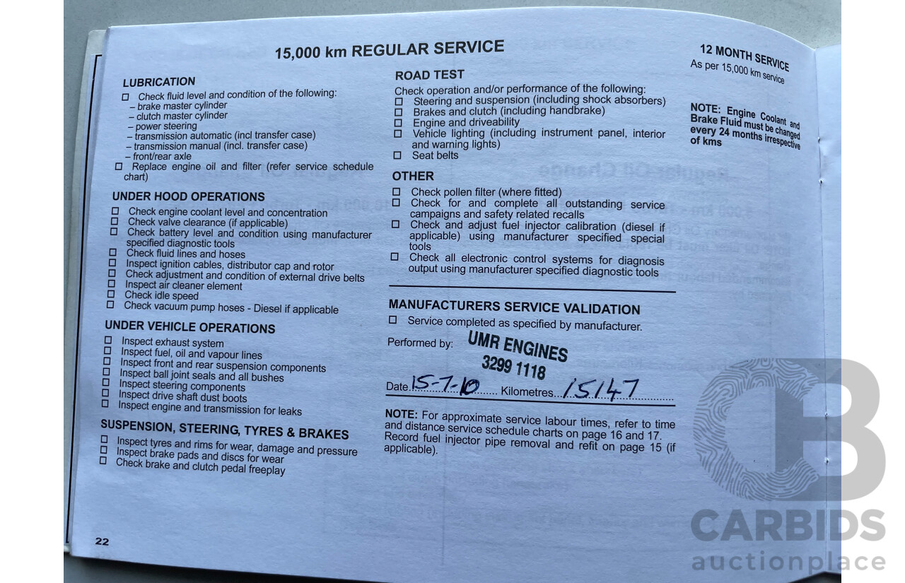 03/09 Mitsubishi Lancer VR-X FWD CJ MY10 4D Sedan Blue 2.4L