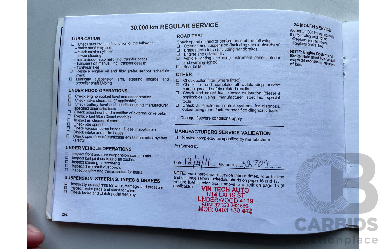 03/09 Mitsubishi Lancer VR-X FWD CJ MY10 4D Sedan Blue 2.4L