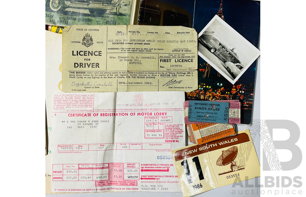 Lovely Collection of Vintage Transport Related Ephemera Including 1962 Paper Driver’s Licence, Sydney Bus Timetable From 1956, Leyland Journals From 1967 and 1962, Swedish Ship Types Manual and More