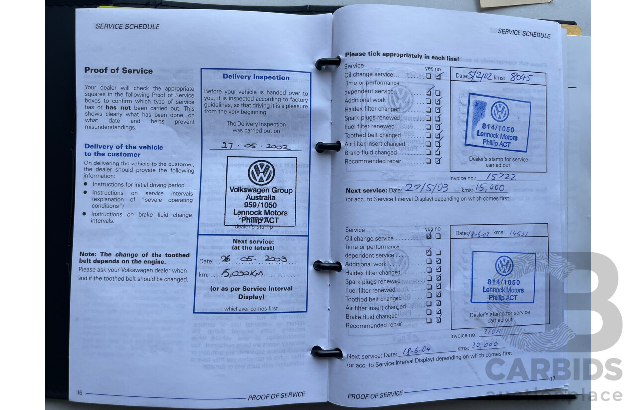 5/2002 Volkswagen Golf 1.6 S  5d Hatchback Silver 1.6L