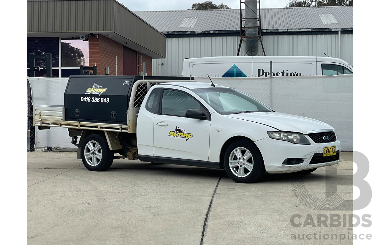 10/09 Ford Falcon (LPG) RWD FG C/Chas with Aluminium Tray White 4.0L