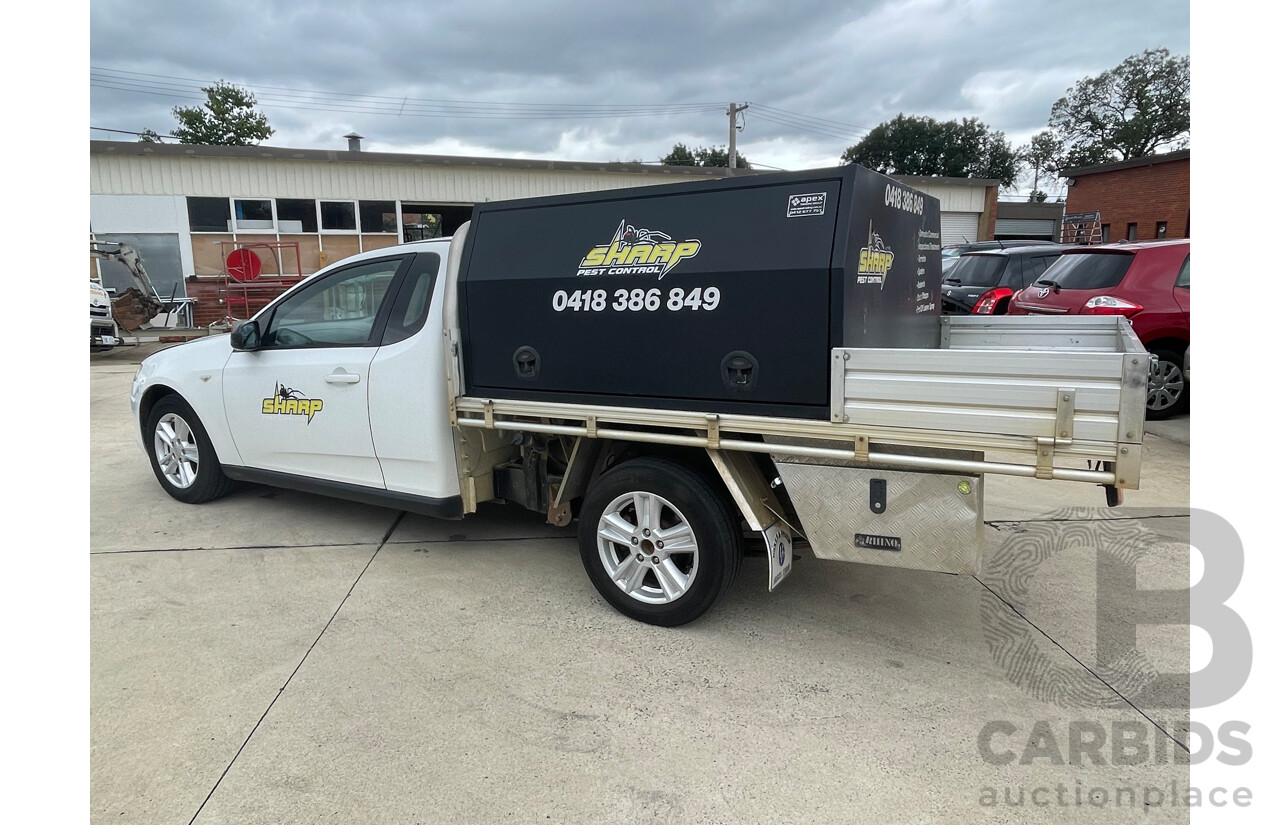 10/09 Ford Falcon (LPG) RWD FG C/Chas with Aluminium Tray White 4.0L
