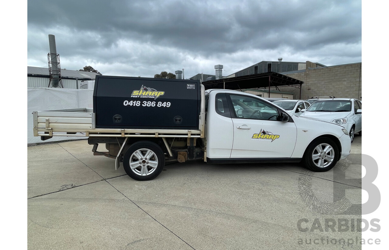 10/09 Ford Falcon (LPG) RWD FG C/Chas with Aluminium Tray White 4.0L