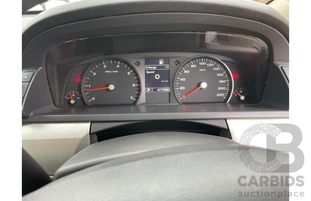 10/09 Ford Falcon (LPG) RWD FG C/Chas with Aluminium Tray White 4.0L