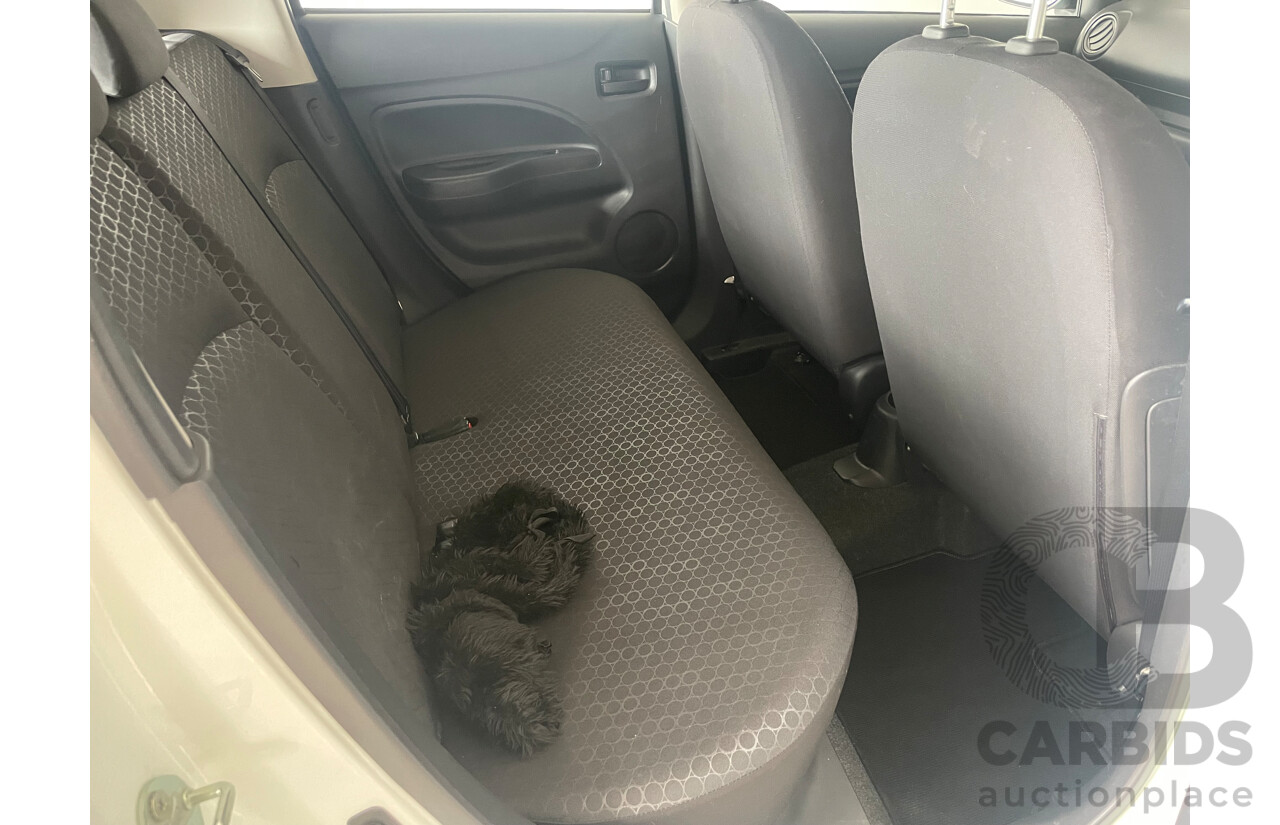 07/15 Mitsubishi Mirage ES FWD LA MY15 5D Hatchback White 1.2L