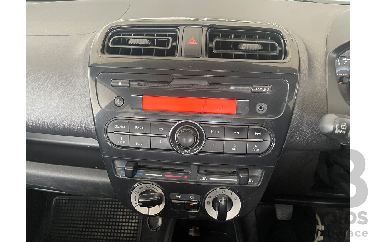 07/15 Mitsubishi Mirage ES FWD LA MY15 5D Hatchback White 1.2L