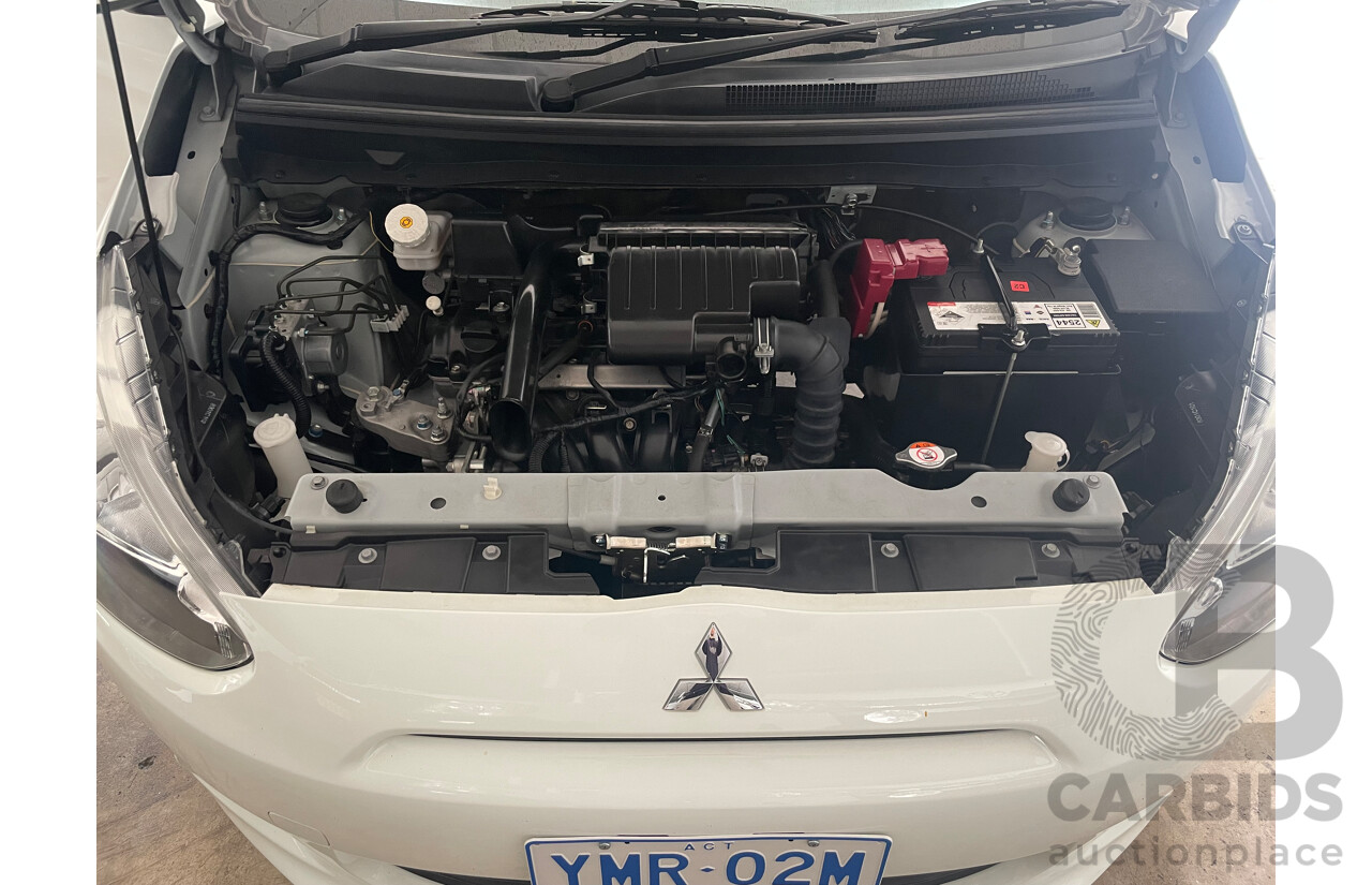 07/15 Mitsubishi Mirage ES FWD LA MY15 5D Hatchback White 1.2L