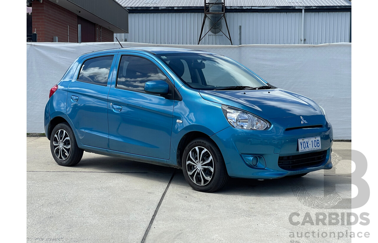 03/15 Mitsubishi Mirage ES FWD LA MY15 5D Hatchback Blue 1.2L