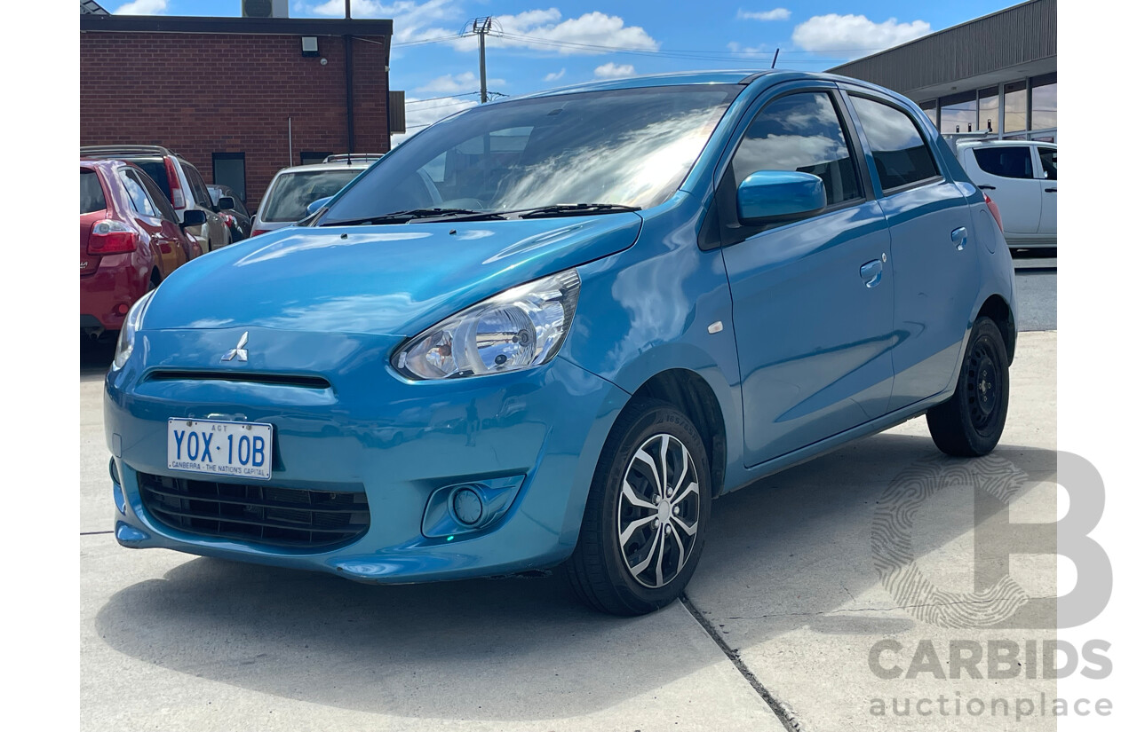 03/15 Mitsubishi Mirage ES FWD LA MY15 5D Hatchback Blue 1.2L