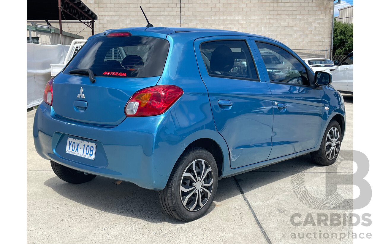 03/15 Mitsubishi Mirage ES FWD LA MY15 5D Hatchback Blue 1.2L