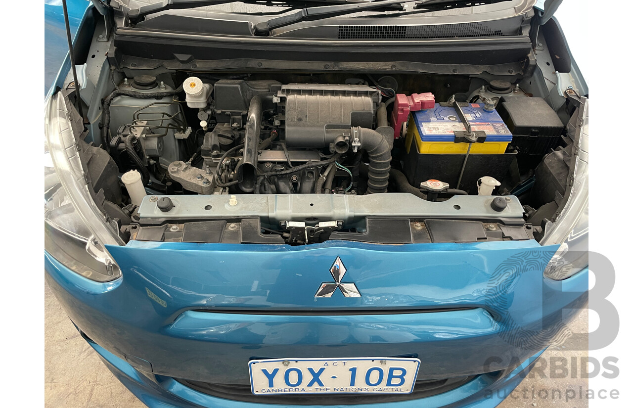 03/15 Mitsubishi Mirage ES FWD LA MY15 5D Hatchback Blue 1.2L