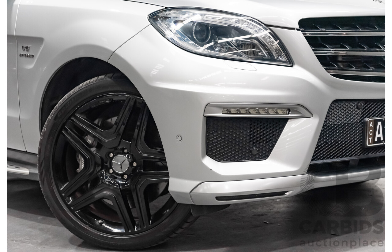 1/2014 Mercedes Benz ML 63 AMG (4x4) 166 MY14 4d Wagon Iridium Silver Metallic Twin Turbo V8 5.5L